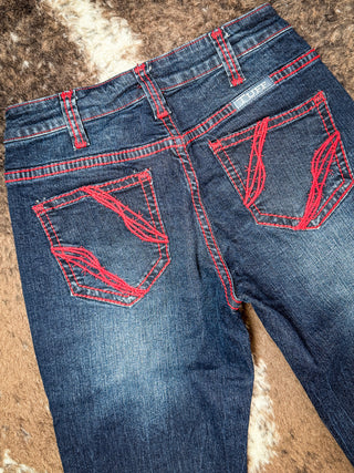 Ruby Natural Waist Bootcut Jeans by Cowgirl Tuff