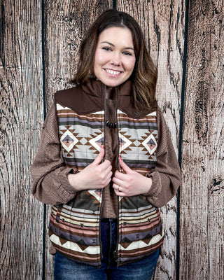 Sundown Reversible Aztec Vest by Lucky & Blessed