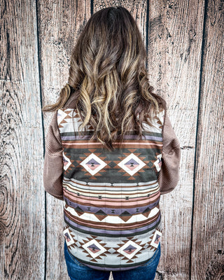 Sundown Reversible Aztec Vest by Lucky & Blessed