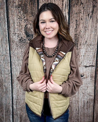 Sundown Reversible Aztec Vest by Lucky & Blessed