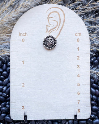 Eliza Flower Stud Earrings - Silver - Western Jewelry - Bronco Western Supply Co.