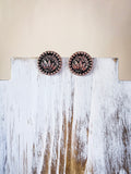 Eliza Flower Stud Earrings - Copper - Western Earrings - Bronco Western Supply Co.