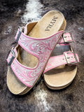 Myra Bag - Blossom Glimmer Hand Tooled Sandals