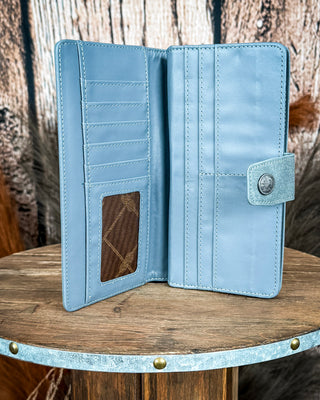 Dusk Trail Tooled Wallet in Jean by Wrangler