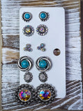 Jinny Stud Earring Set - Silver