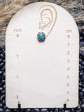 Jamie Stud Earring Set - Silver - Faux Turquoise Earrings - Bronco Western Supply Co.