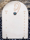 Jamie Stud Earring Set - Silver - Faux Turquoise Earrings - Bronco Western Supply Co.