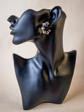 Betsy Navajo Style Pearl Semi Hoops - Silver - Faux Navajo Pearls - Bronco Western Supply Co.
