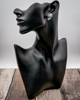 Callen Square Stone Stud Earrings