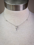 Ella Lightning Pendant Necklace - Silver - Lightning Bolt - Bronco Western Supply Co.