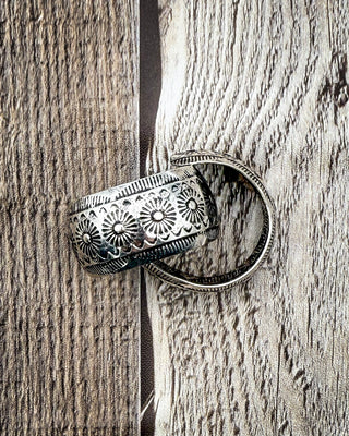 Ardell Textured Hoop Earrings in Silver