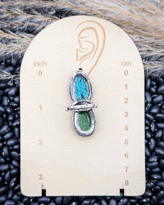 Sagewater Turquoise & Green Two Stone Ring