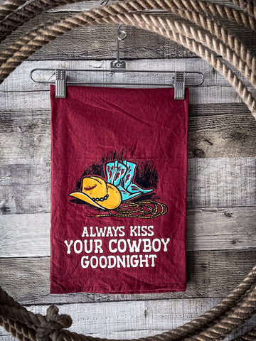 Kiss Your Cowboy - Kitchen Towel