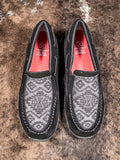 Roxy Twisted X Slip - On Driving Moc - Black & Grey