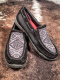 Roxy Twisted X Slip - On Driving Moc - Black & Grey