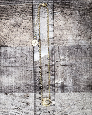 Aurelia Crest 18K Gold Plated Concho Necklace