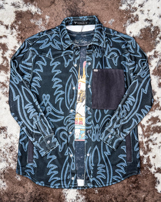 Hollis Boot Stitch Fleece Shacket by Lucky & Blessed