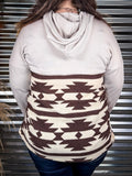Laredo Aztec Print Lightweight Hoodie - Taupe - Western Wear - Casual - Bronco Western Supply Co.