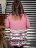 Sanibel Aztec Print Cardigan - Mauve - Casual - Western Wear - Bronco Western Supply Co.