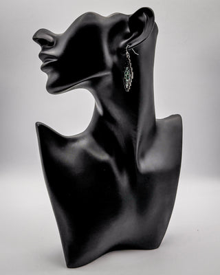 Stone Inlay Geo Dangle Fashion Earrings