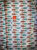 Women's Cinch Button-Up Shirt- White/Orange/Blue