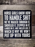 Box Sign - Horse Girls