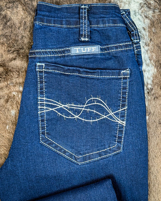 Class Act in Silver Bootcut Jeans by Cowgirl Tuff