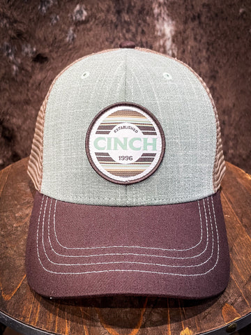 Men's Cinch Hat- Brown & Grey Southwestern Trucker Cap