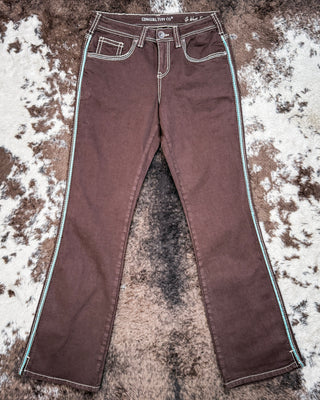 Go West Turquoise Bootcut Jeans by Cowgirl Tuff