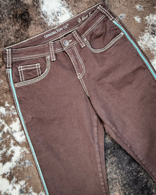 Go West Turquoise Bootcut Jeans by Cowgirl Tuff
