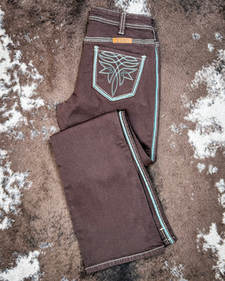 Go West Turquoise Bootcut Jeans by Cowgirl Tuff