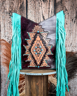 Talula Aztec Leather Crossbody Bag