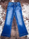 Cowgirl Tuff Edgy Wide Leg Jeans - Trouser - Western Fashion - Bronco Western Supply Co.