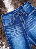 Cowgirl Tuff Edgy Wide Leg Jeans - Trouser - Western Fashion - Bronco Western Supply Co.