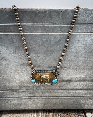 Stillwater Brahman Steer Beaded Necklace