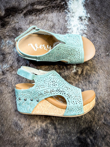 Free Fly in Teal Wedges by Very G