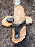 Danni Sandal in Charcoal - Very G - Footwear - Western Sandal - Bronco Western Supply Co.