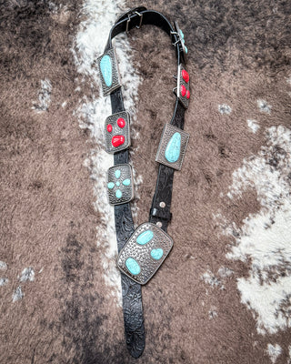 Redstone Revival Concho Belt in Black by Lucky and Blessed