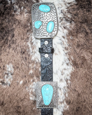 Redstone Revival Concho Belt in Black by Lucky and Blessed