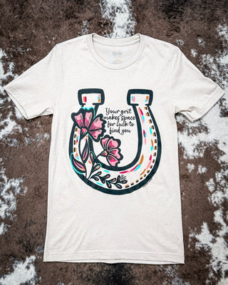 Grit Makes Luck Boyfriend Tee in Natural