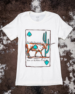 High Stakes Steer Graphic Tee in Cream