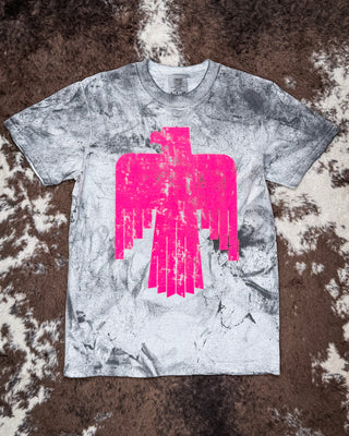 Neon Thunderbird Tee in Stone Mineral Wash