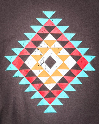 Canyon Lattice Graphic Tee in Chocolate