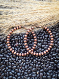 Darcy Navajo Style Pearl Hoop Earrings