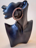 Darcy Navajo Style Pearl Hoop Earrings