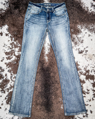 Cactus Canyon Women's Easy Fit Boot Cut Jeans by Grace in LA