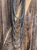 Gatton Navajo Style Pearl Layer Necklace