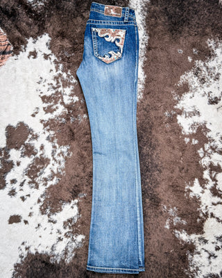 Wild Hide Women's Easy Fit Boot Cut Jeans by Grace in LA