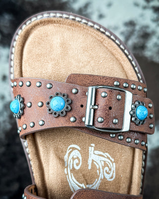 Connie Concho Sandal in Tan by Very G