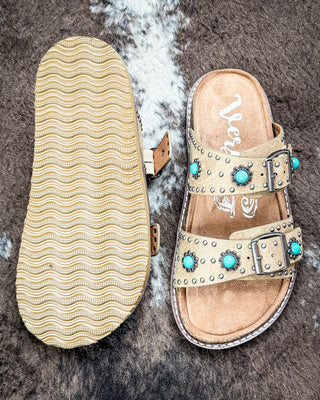 Connie Concho Sandal in Taupe by Very G